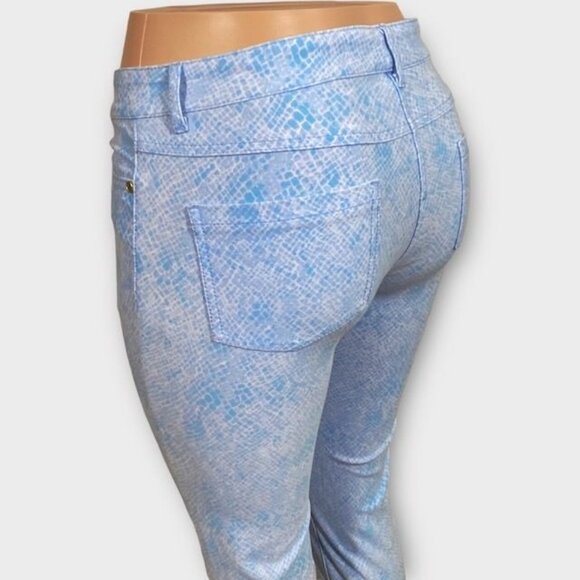 J. McLaughlin Lexi Snake Print Jeans Blue , Size 4 - Picture 2 of 11